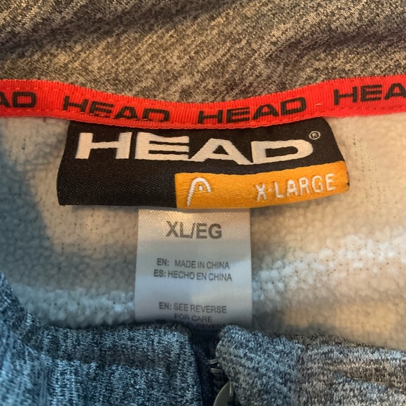 Head Men’s XL Gray Zip-up Sweatjacket. Great condition! - Picture 2 of 4